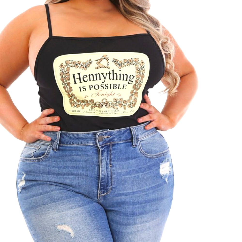 Hennything Is Possible Tank Bodysuit - Black